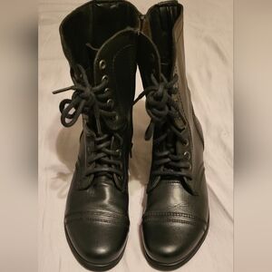 Steve Madden Ladies Black Combat Boots